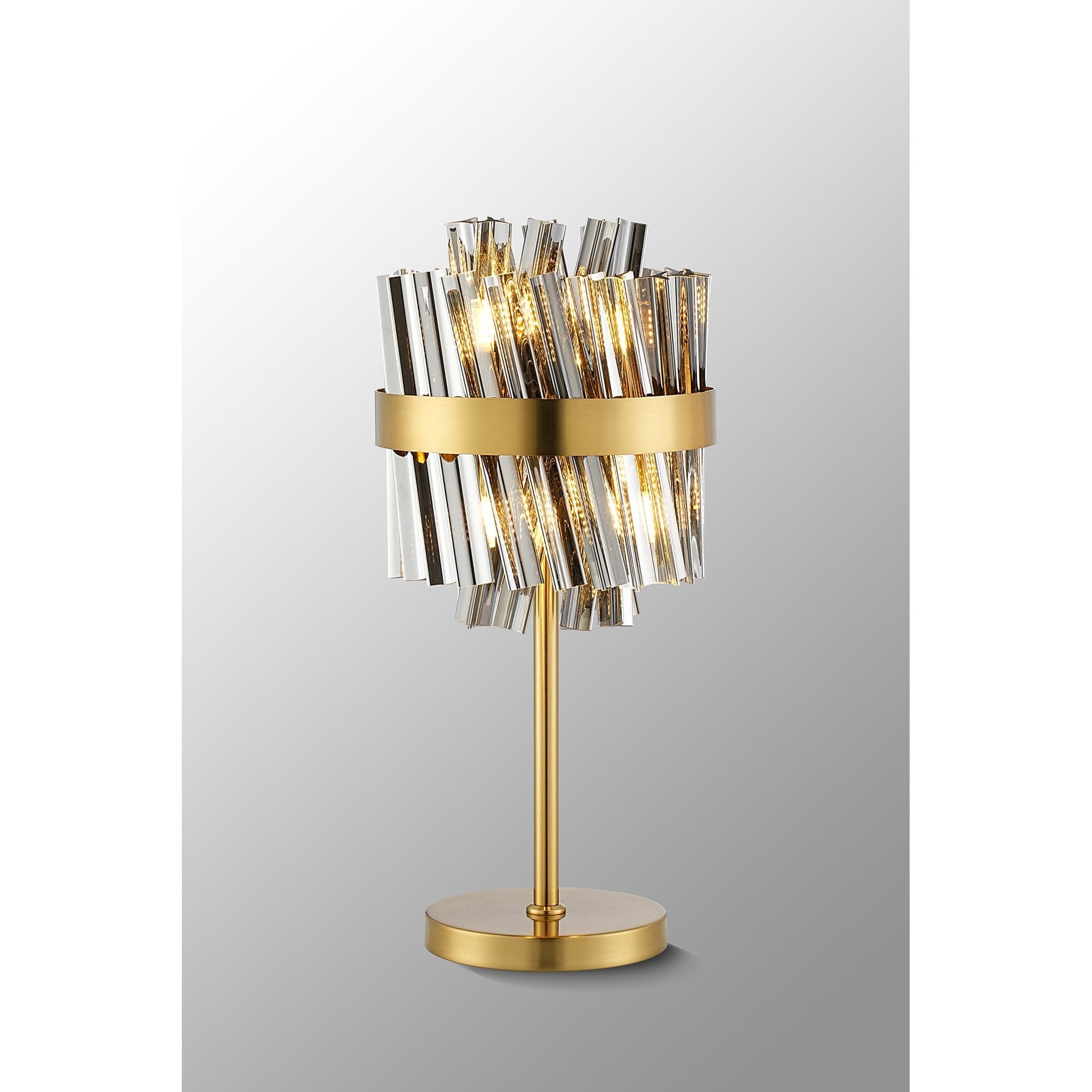 NL9512BR/SM9 Kaffer 6 Light Table Lamp Brass Smoke
