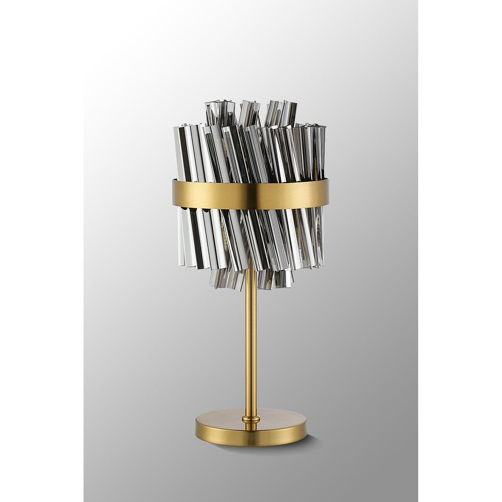 NL9512BR/SM9 Kaffer 6 Light Table Lamp Brass Smoke