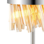 NL9512PN/AM9 Kaffer 6 Light Table Lamp Polished Nickel Amber