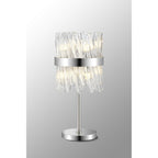 NL9512PN/CL9 Kaffer 6 Light Table Lamp Polished Nickel Clear