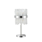 NL9512PN/CL9 Kaffer 6 Light Table Lamp Polished Nickel Clear