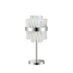 NL9512PN/CL9 Kaffer 6 Light Table Lamp Polished Nickel Clear