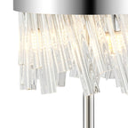 NL9512PN/CL9 Kaffer 6 Light Table Lamp Polished Nickel Clear