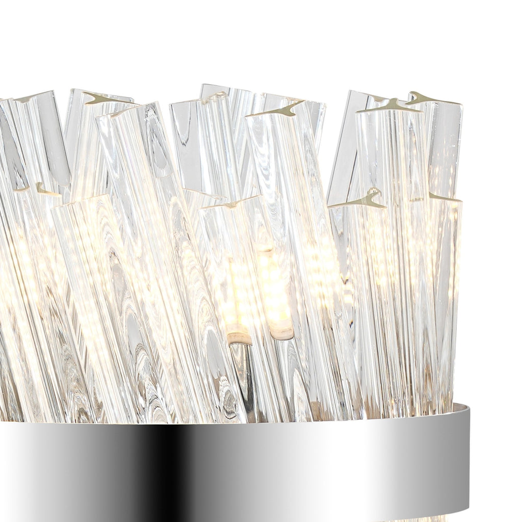NL9512PN/CL9 Kaffer 6 Light Table Lamp Polished Nickel Clear