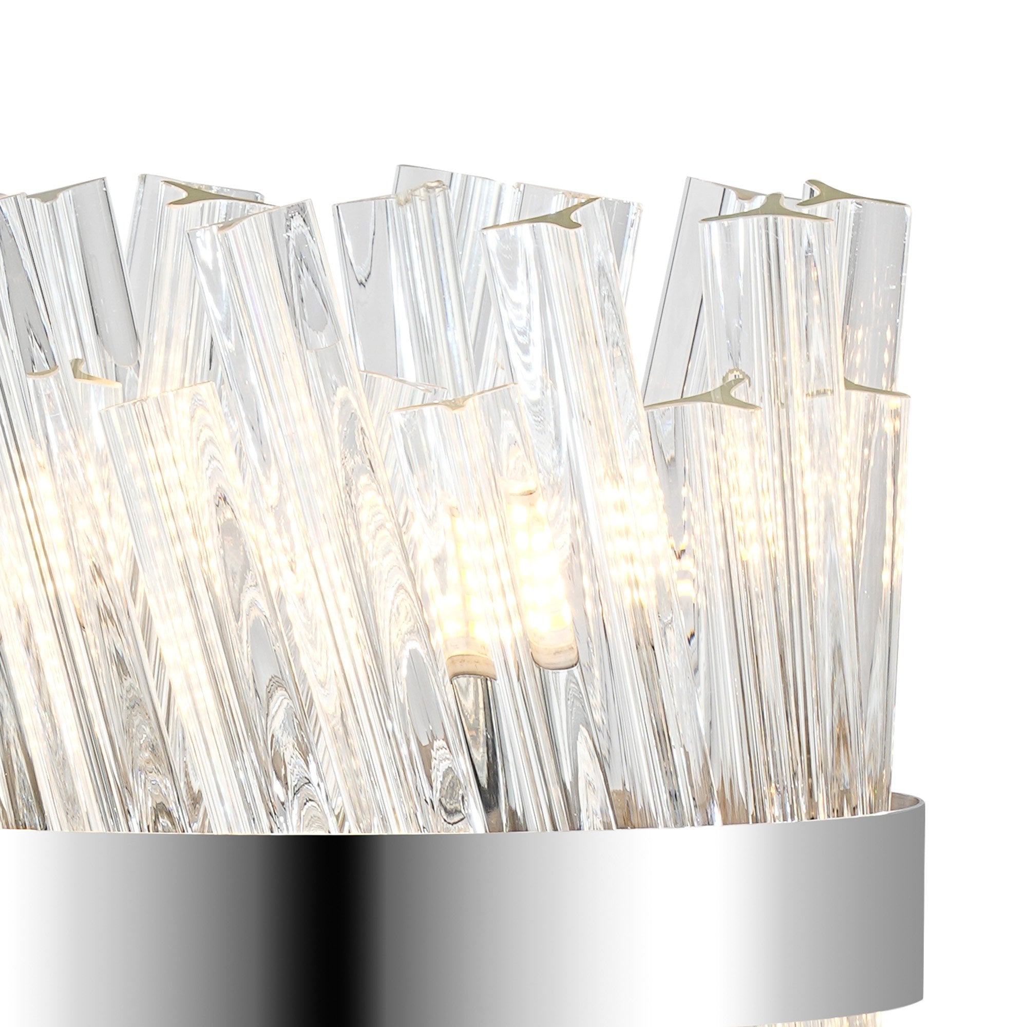NL9512PN/CL9 Kaffer 6 Light Table Lamp Polished Nickel Clear