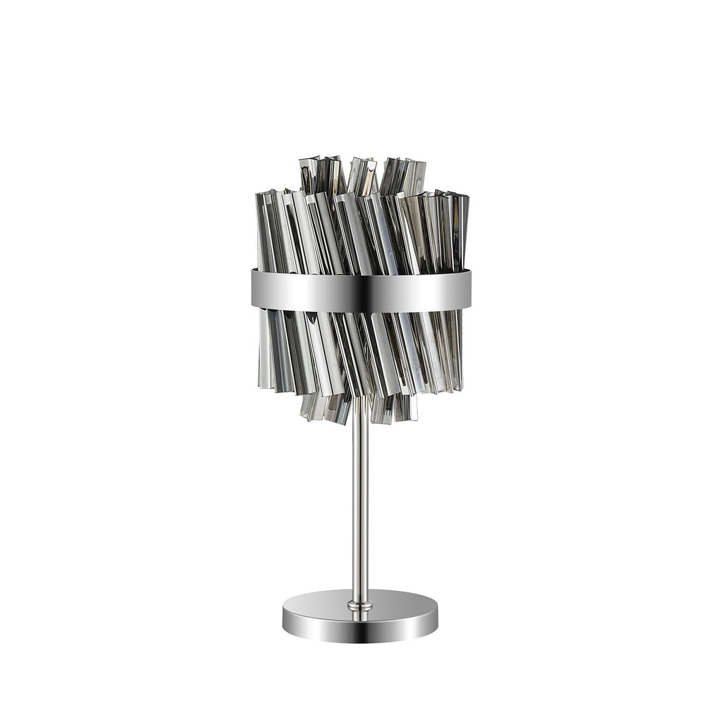 NL9512PN/SM9 Kaffer 6 Light Table Lamp Polished Nickel Smoke