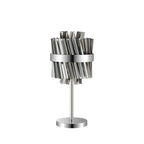 NL9512PN/SM9 Kaffer 6 Light Table Lamp Polished Nickel Smoke