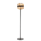 NL9514BL/AM9 Kaffer 8 Light Floor Lamp Satin Black Amber