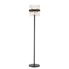 NL9514BL/CL9 Kaffer 8 Light Floor Lamp Satin Black Clear