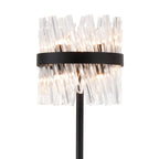 NL9514BL/CL9 Kaffer 8 Light Floor Lamp Satin Black Clear