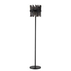 NL9514BL/SM9 Kaffer 8 Light Floor Lamp Satin Black Smoke