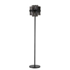 NL9514BL/SM9 Kaffer 8 Light Floor Lamp Satin Black Smoke