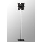 NL9514BL/SM9 Kaffer 8 Light Floor Lamp Satin Black Smoke