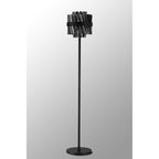 NL9514BL/SM9 Kaffer 8 Light Floor Lamp Satin Black Smoke