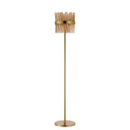 NL9514BR/AM9 Kaffer 8 Light Floor Lamp Brass Amber