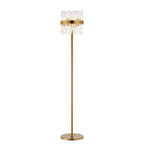 NL9514BR/CL9 Kaffer 8 Light Floor Lamp Brass Clear