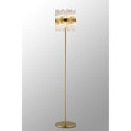 NL9514BR/CL9 Kaffer 8 Light Floor Lamp Brass Clear