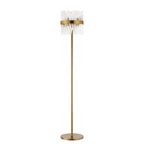 NL9514BR/CL9 Kaffer 8 Light Floor Lamp Brass Clear