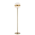 NL9514BR/CL9 Kaffer 8 Light Floor Lamp Brass Clear