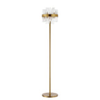 NL9514BR/CL9 Kaffer 8 Light Floor Lamp Brass Clear