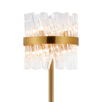 NL9514BR/CL9 Kaffer 8 Light Floor Lamp Brass Clear