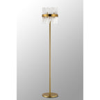 NL9514BR/CL9 Kaffer 8 Light Floor Lamp Brass Clear