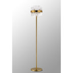 NL9514BR/CL9 Kaffer 8 Light Floor Lamp Brass Clear