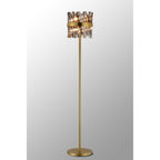 NL9514BR/SM9 Kaffer 8 Light Floor Lamp Brass Smoke