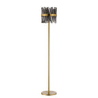 NL9514BR/SM9 Kaffer 8 Light Floor Lamp Brass Smoke