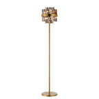 NL9514BR/SM9 Kaffer 8 Light Floor Lamp Brass Smoke