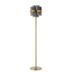 NL9514BR/SM9 Kaffer 8 Light Floor Lamp Brass Smoke