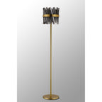 NL9514BR/SM9 Kaffer 8 Light Floor Lamp Brass Smoke