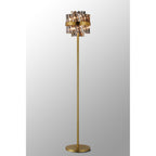 NL9514BR/SM9 Kaffer 8 Light Floor Lamp Brass Smoke