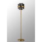 NL9514BR/SM9 Kaffer 8 Light Floor Lamp Brass Smoke