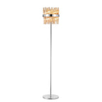 NL9514PN/AM9 Kaffer 8 Light Floor Lamp Polished Nickel Amber