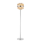 NL9514PN/AM9 Kaffer 8 Light Floor Lamp Polished Nickel Amber