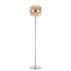 NL9514PN/AM9 Kaffer 8 Light Floor Lamp Polished Nickel Amber