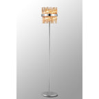 NL9514PN/AM9 Kaffer 8 Light Floor Lamp Polished Nickel Amber