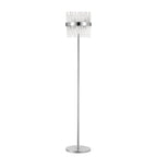 NL9514PN/CL9 Kaffer 8 Light Floor Lamp Polished Nickel Clear
