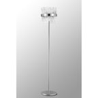 NL9514PN/CL9 Kaffer 8 Light Floor Lamp Polished Nickel Clear