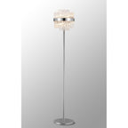 NL9514PN/CL9 Kaffer 8 Light Floor Lamp Polished Nickel Clear