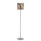 NL9514PN/SM9 Kaffer 8 Light Floor Lamp Polished Nickel Smoke