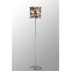 NL9514PN/SM9 Kaffer 8 Light Floor Lamp Polished Nickel Smoke