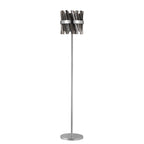 NL9514PN/SM9 Kaffer 8 Light Floor Lamp Polished Nickel Smoke