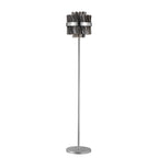NL9514PN/SM9 Kaffer 8 Light Floor Lamp Polished Nickel Smoke