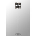 NL9514PN/SM9 Kaffer 8 Light Floor Lamp Polished Nickel Smoke