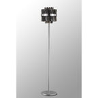 NL9514PN/SM9 Kaffer 8 Light Floor Lamp Polished Nickel Smoke