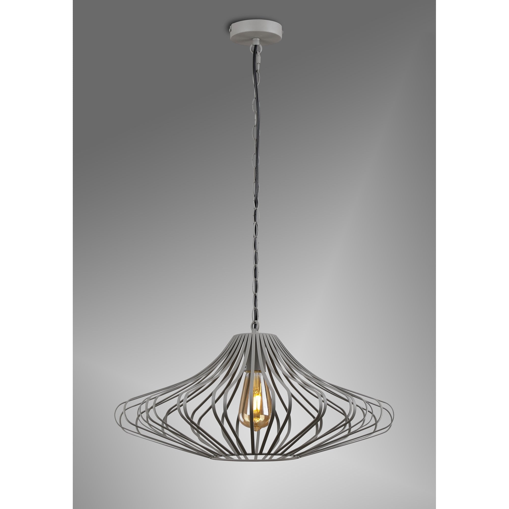 NL74339 Kat 1 Light Pendant Sand Grey