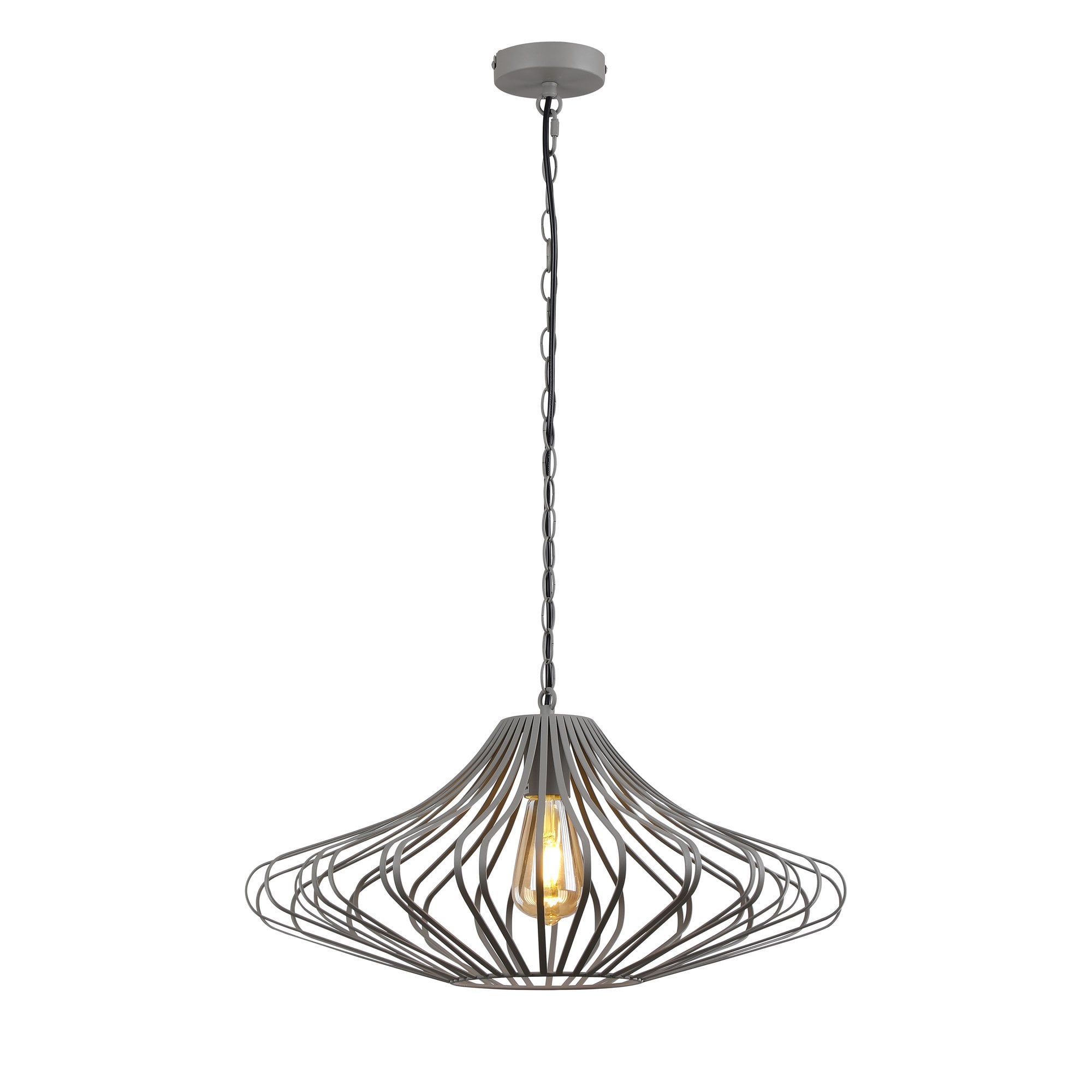 NL74339 Kat 1 Light Pendant Sand Grey