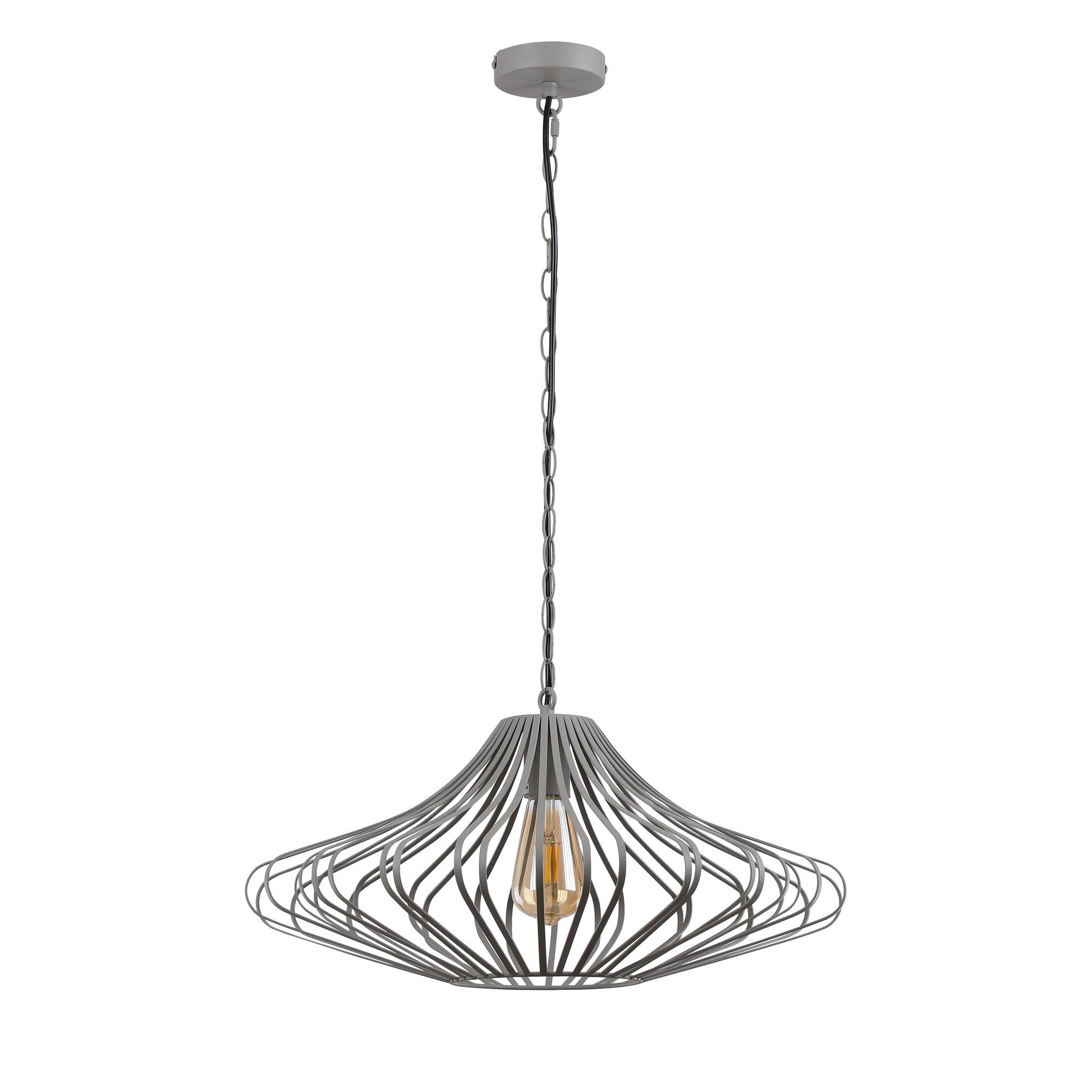 NL74339 Kat 1 Light Pendant Sand Grey